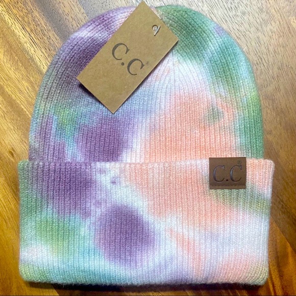 🍋2/$30 NWT C.C Tie-Dyed Beanie - Picture 2 of 2